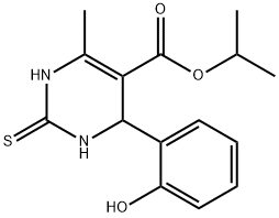 isopropyl 4-(2-hydroxyphenyl)-6-methyl-2-thioxo-1,2,3,4-tetrahydropyrimidine-5-carboxylate Structural
