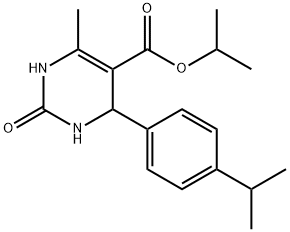 isopropyl 4-(4-isopropylphenyl)-6-methyl-2-oxo-1,2,3,4-tetrahydropyrimidine-5-carboxylate Structural