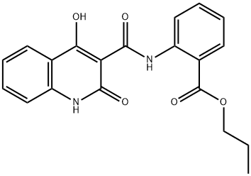propyl 2-{[(4-hydroxy-2-oxo-1,2-dihydroquinolin-3-yl)carbonyl]amino}benzoate Structural