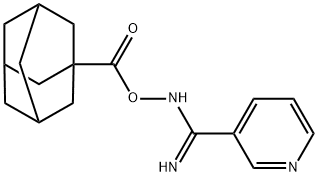 N'-[(tricyclo[3.3.1.1~3,7~]dec-1-ylcarbonyl)oxy]pyridine-3-carboximidamide Structural