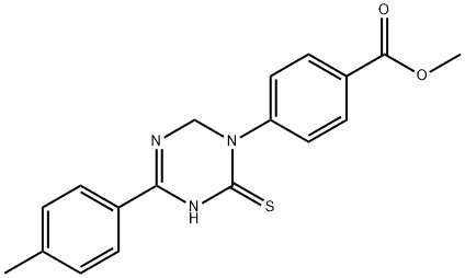 methyl 4-(2-thioxo-4-(p-tolyl)-5,6-dihydro-1,3,5-triazin-1(2H)-yl)benzoate Structural