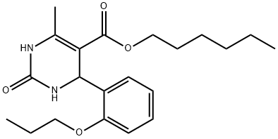 hexyl 6-methyl-2-oxo-4-(2-propoxyphenyl)-1,2,3,4-tetrahydropyrimidine-5-carboxylate Structural