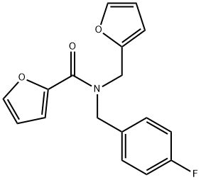 N-(4-fluorobenzyl)-N-(2-furylmethyl)-2-furamide Structural