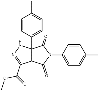methyl 4,6-dioxo-5,6a-di-p-tolyl-1,3a,4,5,6,6a-hexahydropyrrolo[3,4-c]pyrazole-3-carboxylate Structural