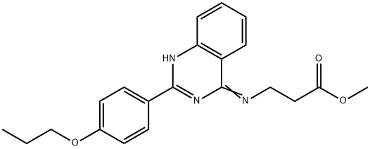 methyl 3-((2-(4-propoxyphenyl)quinazolin-4(1H)-ylidene)amino)propanoate Structural