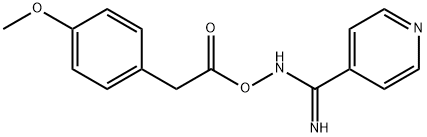 N'-(2-(4-methoxyphenyl)acetoxy)isonicotinimidamide Structural