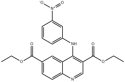 diethyl 4-{3-nitroanilino}-3,6-quinolinedicarboxylate Structural