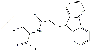 L-SERINE-N-FMOC, O-TERT-BUTYL ETHER (15N) Structural