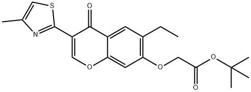 tert-butyl 2-((6-ethyl-3-(4-methylthiazol-2-yl)-4-oxo-4H-chromen-7-yl)oxy)acetate Structural