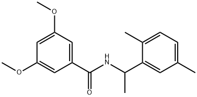 N-[1-(2,5-dimethylphenyl)ethyl]-3,5-dimethoxybenzamide Structural