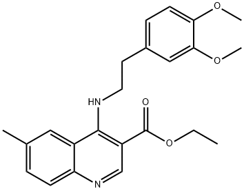ethyl 4-((3,4-dimethoxyphenethyl)imino)-6-methyl-1,4-dihydroquinoline-3-carboxylate Structural