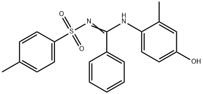 N-(4-hydroxy-2-methylphenyl)-N'-tosylbenzimidamide Structural