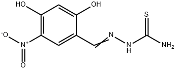 N'-{2,4-dihydroxy-5-nitrobenzylidene}carbamohydrazonothioic acid Structural