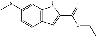 ethyl 6-(methylthio)-1H-indole-2-carboxylate Structural
