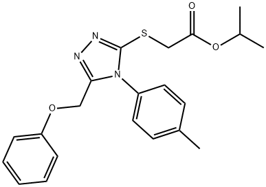 isopropyl 2-((5-(phenoxymethyl)-4-(p-tolyl)-4H-1,2,4-triazol-3-yl)thio)acetate Structural