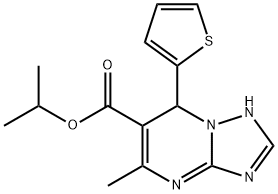isopropyl 5-methyl-7-(thiophen-2-yl)-1,7-dihydro-[1,2,4]triazolo[1,5-a]pyrimidine-6-carboxylate Structural