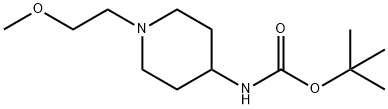tert-butyl 1-(2-methoxyethyl)piperidin-4-ylcarbamate Structural