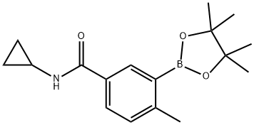 BENZAMIDE, N-CYCLOPROPYL-4-METHYL-3-(4,4,5,5-TETRAMETHYL-1,3,2-DIOXABOROLAN-2-YL)- Structural