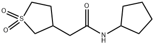 N-cyclopentyl-2-(1,1-dioxidotetrahydro-3-thienyl)acetamide Structural