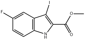 methyl 5-fluoro-3-iodo-1H-indole-2-carboxylate Structural