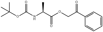 L-Alanine, N-[(1,1-dimethylethoxy)carbonyl]-, 2-oxo-2-phenylethyl ester Structural