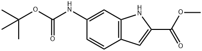 methyl 6-(tert-butoxycarbonylamino)-1H-indole-2-carboxylate Structural