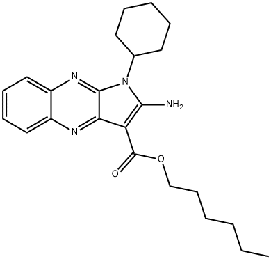 hexyl 2-amino-1-cyclohexyl-1H-pyrrolo[2,3-b]quinoxaline-3-carboxylate Structural