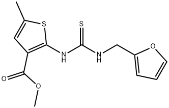 methyl 2-(3-(furan-2-ylmethyl)thioureido)-5-methylthiophene-3-carboxylate Structural