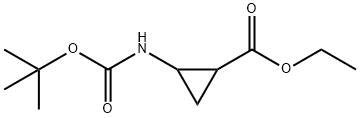 ethyl 2-{[(tert-butoxy)carbonyl]amino}cyclopropane-1-carboxylate Structural