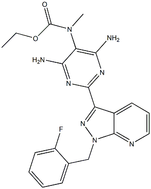 ethyl (4,6-diamino-2-(1-(2-fluorobenzyl)-1H-pyrazolo[3,4-b]
pyridin-3-yl)pyrimidin-5-yl)(methyl)carbamate