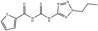 N-[(2-propyl-2H-tetrazol-5-yl)carbamothioyl]thiophene-2-carboxamide Structural