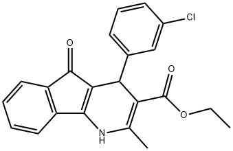 ethyl 4-(3-chlorophenyl)-2-methyl-5-oxo-4,5-dihydro-1H-indeno[1,2-b]pyridine-3-carboxylate Structural