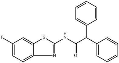 N-(6-fluoro-1,3-benzothiazol-2-yl)-2,2-diphenylacetamide Structural