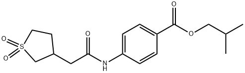 isobutyl 4-(2-(1,1-dioxidotetrahydrothiophen-3-yl)acetamido)benzoate Structural