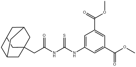 dimethyl 5-({[(1-adamantylacetyl)amino]carbothioyl}amino)isophthalate Structural