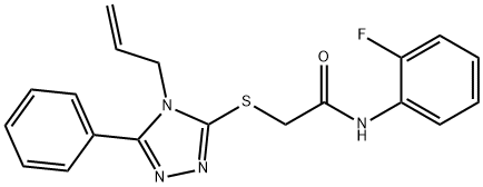 N-(2-fluorophenyl)-2-{[5-phenyl-4-(prop-2-en-1-yl)-4H-1,2,4-triazol-3-yl]sulfanyl}acetamide Structural