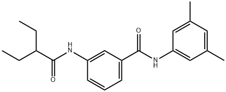 N-(3,5-dimethylphenyl)-3-[(2-ethylbutanoyl)amino]benzamide Structural