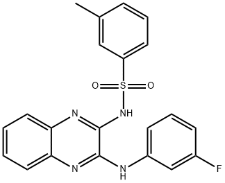 N-{3-[(3-fluorophenyl)amino]quinoxalin-2-yl}-3-methylbenzenesulfonamide Structural