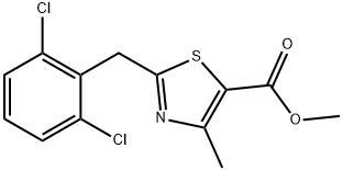 methyl 2-(2,6-dichlorobenzyl)-4-methylthiazole-5-carboxylate Structural