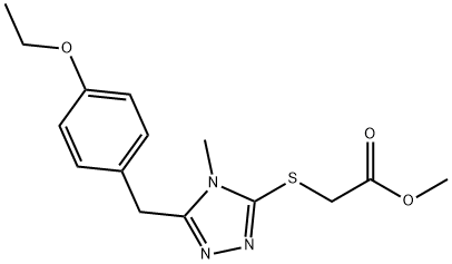 methyl 2-((5-(4-ethoxybenzyl)-4-methyl-4H-1,2,4-triazol-3-yl)thio)acetate Structural