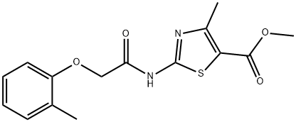methyl 4-methyl-2-(2-(o-tolyloxy)acetamido)thiazole-5-carboxylate Structural