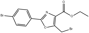 Ethyl 5-(bromomethyl)-2-(4-bromophenyl)oxazole-4-carboxylate Structural