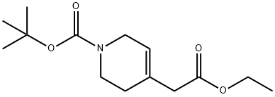tert-butyl 4-(2-ethoxy-2-oxoethyl)-5,6-dihydropyridine-1(2H)-carboxylate Structural