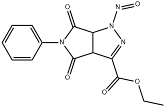 ethyl 1-nitroso-4,6-dioxo-5-phenyl-1,3a,4,5,6,6a-hexahydropyrrolo[3,4-c]pyrazole-3-carboxylate Structural