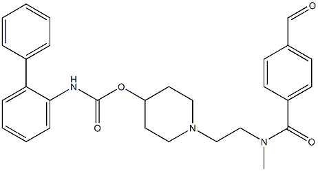 1-(2-(3-formyl-N-methylbenzamido)ethyl)piperidin-4-yl [1,1'-biphenyl]-2-ylcarbamate Structural