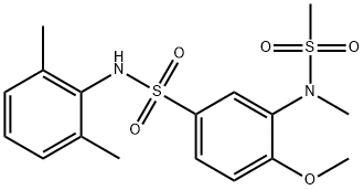 N-(2,6-dimethylphenyl)-4-methoxy-3-[methyl(methylsulfonyl)amino]benzenesulfonamide Structural