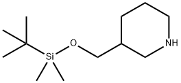 3-((tert-butyldimethylsiloxyl)methyl)piperidine Structural