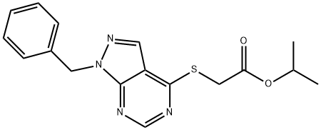 isopropyl 2-((1-benzyl-1H-pyrazolo[3,4-d]pyrimidin-4-yl)thio)acetate Structural