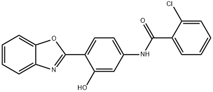 N-[4-(1,3-benzoxazol-2-yl)-3-hydroxyphenyl]-2-chlorobenzamide Structural