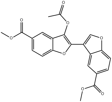 dimethyl 3-acetoxy-[2,3'-bibenzofuran]-5,5'-dicarboxylate Structural